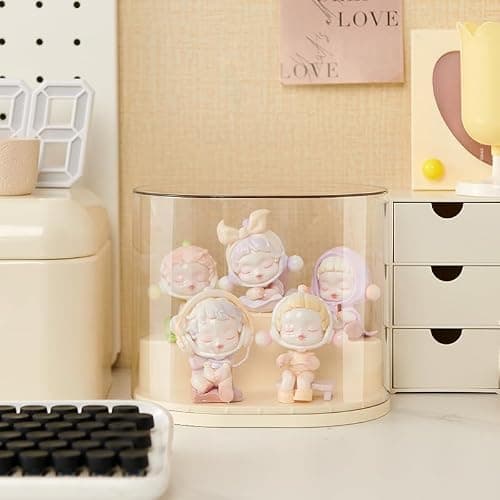 Vitrine de rangement transparente pour poupées, jouets, boîte de rangement pour figurines d'action/jouets/objets de collection (ladre), Q4268