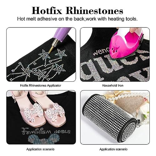 BEADSLAND Strass Hotfix, 6080PCS Strass Bleue Thermocollant pour Vetement Mixte 6 Tailles avec Crayon de Cire et Kit Pince à Épiler, SS6-SS30,Saphir