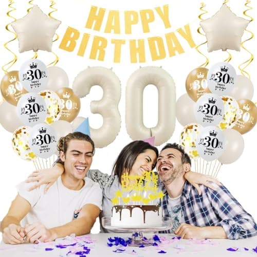 Décoration 15 ans anniversaire Beige Deko, 15 ans anniversaire Crème Blanc Or Fille Garçon, Ballons 15 ans anniversaire Beige Or, 15 ans anniversaire Boho Party Deko, Beige Or Ballon 15 ans