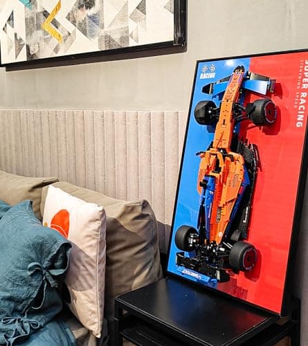WETCEAOM Cadre pour Lego Technic McLaren Formula 1 42141, Tableau d'affichage mural pour Lego les amateurs, taille : 75x45 cm(sans modèle)