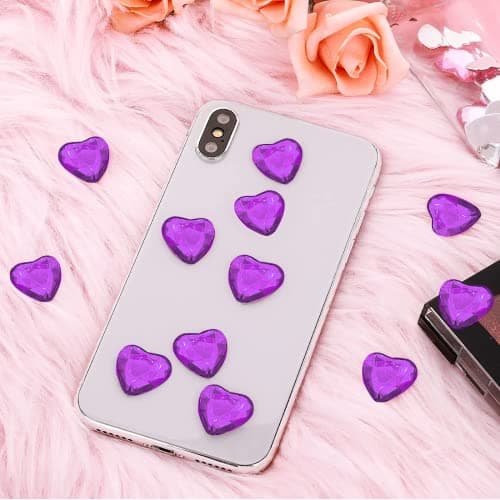 AhLmA Lot de 200 Décor Cœur pour Table Violet Decoration Table Violet Oeur Decoration Saint Valentin pour Mariages, Fêtes, Décorations de Table, Décorations de Vases Artisanaux (Violet)