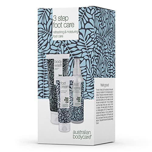 Kit de soins pour les pieds à l'huile d'arbre à thé : gel douche, crème et spray - Soulagement apaisant pour les athlètes, les coureurs et toute personne ayant besoin de soins - Formule hydratante