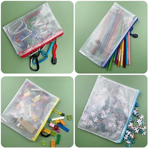 Oaimyy 12PCS Chemises Pochettes Document A5 Zip Paquet Portefeuille Dossier Sac Pour Stockage Recettes L'entreprise Organisation Voyage Bureaux Noir