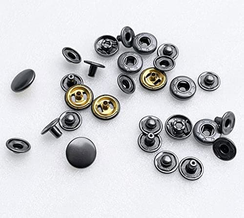 15 mm Boutons Pression en Métal avec Outils en Métal pour Sacs à Dos de Chemise en Cuir,Ceintures de Sac de Chapeau,Cuir de Bricolage