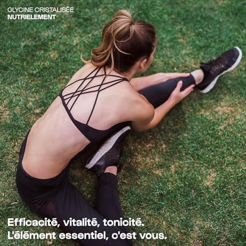 Glycine Cristallisée 100% pure - 120 gélules - Synthèse du collagène - Améliore la qualité du sommeil - Préserve et renforce la santé articulaire | Nutrielement By Nutrimuscle
