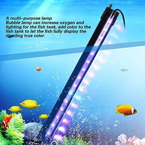 GOTOTOP 100-240V lumières LED d'aquarium pour Aquarium coloré Flash Lent Barre Lumineuse à Bulles de Voyage Multifonctionnel(DB-40)