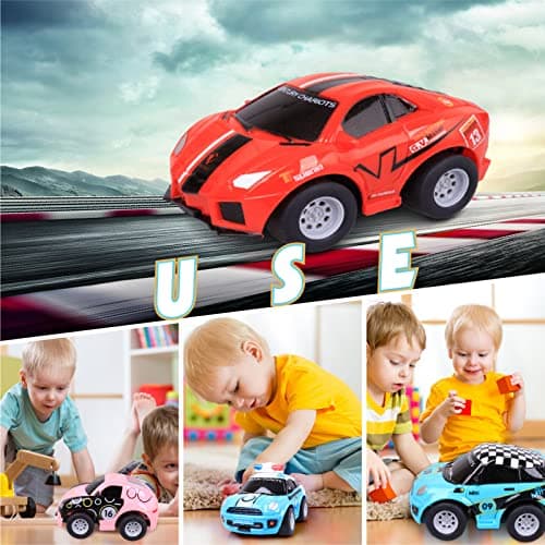 FORMIZON Voiture Telecommandée pour Enfant, Cartoon Voiture Radiocommandee, Mini Voiture télécommandée de Course, Cadeaux d'anniversaire de Noël pour Enfants 2 3 4+ Ans (Rouge)