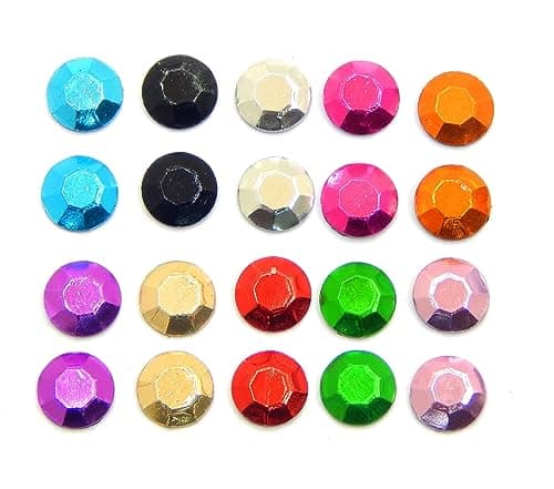 Perlin Hotfix - Lot de 20 000 rivets métalliques - 10 couleurs - Avec boîte de rangement - Rhinestuds Octagon - Thermocollants - À repasser - 2 mm