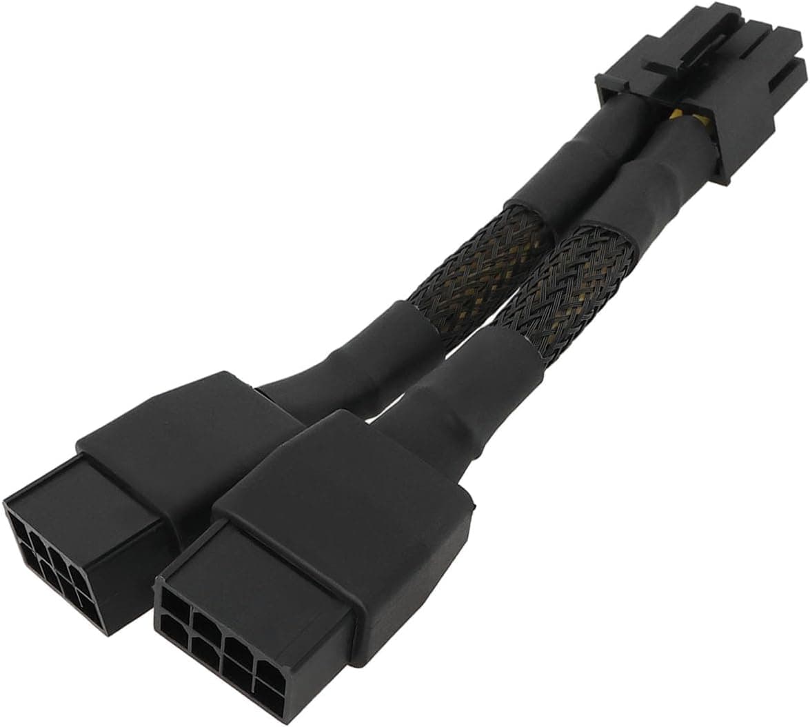 OTOTEC Câble d'alimentation GPU Double 8 Broches vers 8 Broches Câble d'alimentation Graphique 10 Cm 030-1233-000 Compatible avec NVIDIA RTX A6000 La Carte Graphique