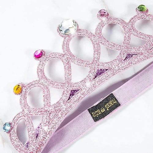 DOYUKY 6 Pièces Princesse Couronne, Bandeau Couronne Enfants, Diadème Princesse Enfants, Elastique Bandeau Couronne pour les Festivals d'Anniversaire de Fête de Fille