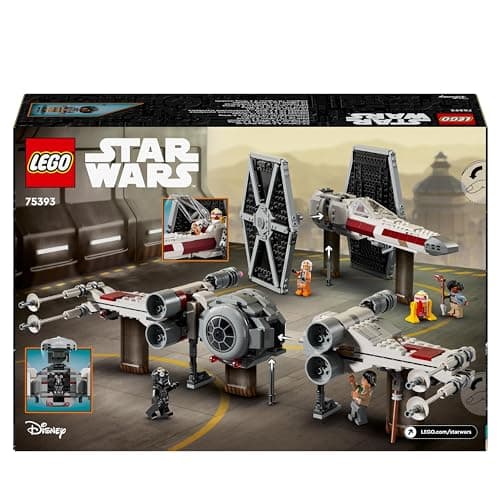 LEGO Star Wars TIE Fighter et X-Wing à Combiner - Idée Cadeau pour Garçons, Filles et Fans dès 9 Ans - Chasseurs à Construire et à Collectionner pour Les Enfants - Véhicules Personnalisables 75393