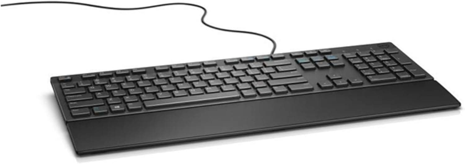 Dell Clavier Filaire KB216, Touches Multimédia, Pavé Numérique, AZERTY | USB, Câble USB inclus, Touches silencieuses, Design chiclet, Usage quotidien