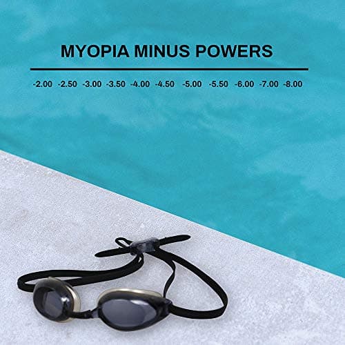 SPORTS WORLD VISION Lunettes De Natation Optiques Verres Mixtes Noir Adulte Gauche/Droite