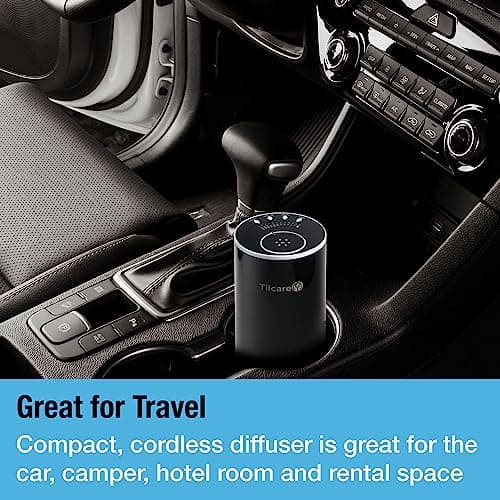 Nano diffuseur d'huiles essentielles sans Eau pour aromathérapie - Diffuseur de Parfum pour Chambre et Voiture sans Fil, Rechargeable - Diffuseur et nébuliseur thérapeutique - Blanc