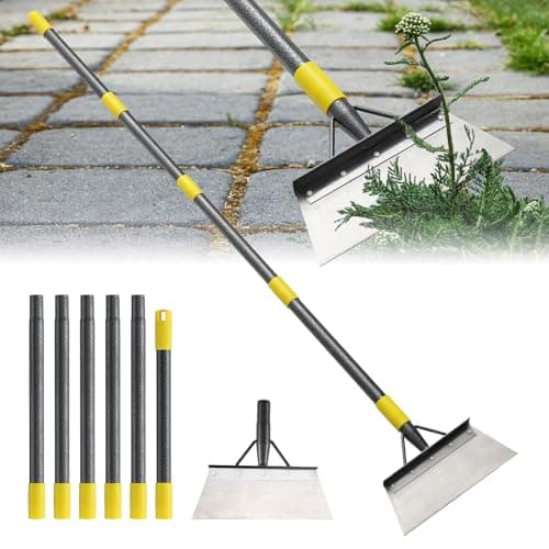 Pelle Jardinage, Outillage de Jardin Pelle de Nettoyage Multifonctionnelle de 165 cm avec Poignée d'extension en Acier Inoxydable, Grattoir à Percussion, pour Espace Extérieur, Maison, Ferme
