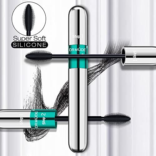 Mascara Waterproof Noir - 4D Mascara Effet Faux Cils Extra Longs Mascara Fibre de Soie Imperméable à l'eau Longue Durée