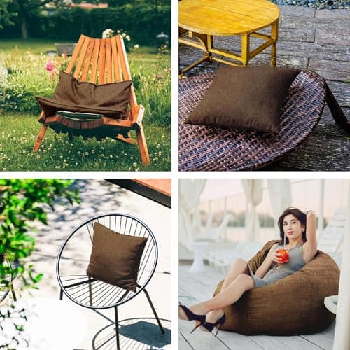 DreamRoots Tissu imperméable extérieur au metre 160 cm Largeur - Toile exterieure impermeable 100% de polyester 600D 220g/m - Tissus au metre ameublement Cinnamon mètre linéaire