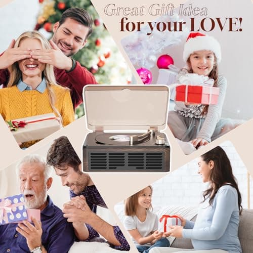 Gueray Lecteur CD Bluetooth avec Haut-parleurs et Radio FM Vintage Lecteur de CD Support USB & AUX Playback pour Livres Audio