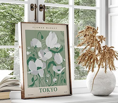 ag.art deco Affiche Decoration Murale 40x50 cm | Affiche Murale pour Salon et Chambre à Coucher | Poster Mural Sans Cadre | Lot de 3 Tableaux (Fleurs Matisse) | Fleurs Matisse, Bois MDF Robuste, pour Salon et Chambre, Design Moderne, Verre de Protection, Montage Mural Facile, Salon