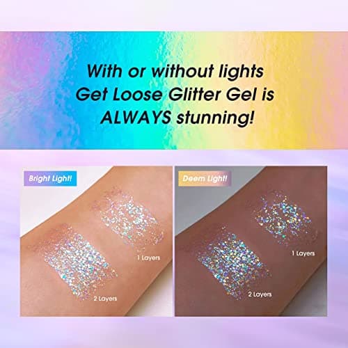 Gel Paillettes Corps, MKNZOME 4 pièces Paillette Visage Festival Maquillage Paillette Visage Gel Paillette Cheveux Glitter Makeup Colle gel Scintillant à Paillettes Longue Durée pour Fête Noël Pâques