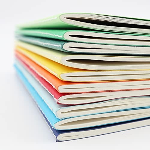 Quanerba 10 Pièces Cahier Ligné Carnet de note A5 (21X 14,8cm), Bloc-notes Ligné 60 pages (30 feuilles), Couleurs de bonbons Cahier Étudiant, Carnet en Carton,Cahier Classique (A5)