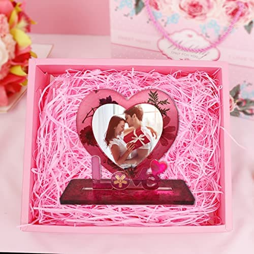 Moules en Résine pour Cadre Photo, Love Moules en Silicone en Forme de Coeur, Moules en Résine Époxy, Décorations d'anniversaire de Mariage, Artisanat, Cadres Photo Personnalisés Moule Personnalisé