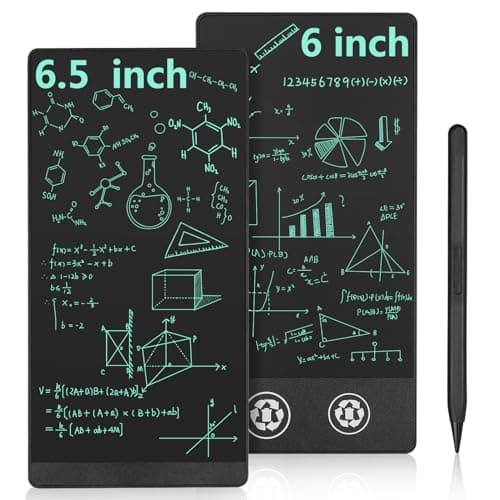 Czemo Double-écran Tablette D'écriture LCD pour Adultes 6,5 pouces + 6,0 pouces, Lignes D'écriture HD de 0,5 mm,Tableau Numérique pour Bureau, Mémo, Agenda