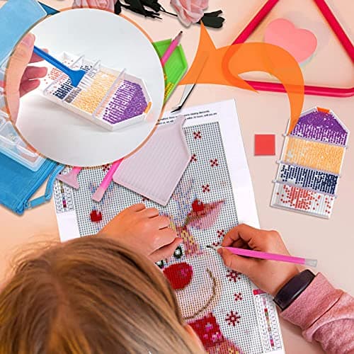Plateau D'accessoires De Peinture Au Diamant, Strass Rangement Outils Broderie Stylo Diamond Point Organisateur, Diamant Peinture Plateau Plastique Accessoires Pour Enfant Adulte Artisanat Débutant