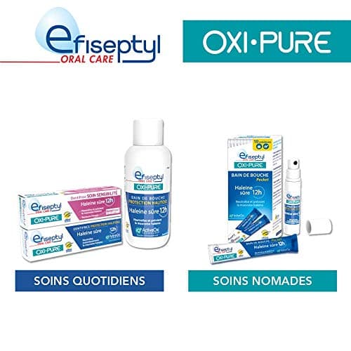 Efiseptyl - Spray Buccal Protection Halitose Oxi-Pure - Haleine Fraîche 12h - Efficacité Prouvée - Sans Sucre et Sans Alcool - 9 ml