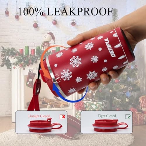 GEMFUL Lot de 2 Tasses pour Maman Anti Fuite 17oz avec Sangle pour Voyage Maison ou Bureau