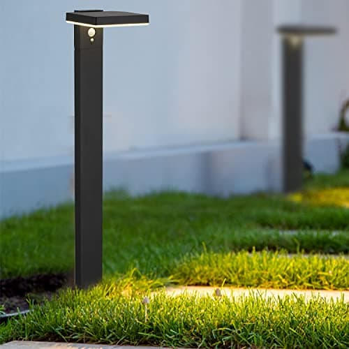 MaxxGarden Éclairage de chemin - Avec Détecteur de Mouvement - éclairage de pelouse extérieur - Lampes solaires d'extérieur à énergie solaire - 80 cm