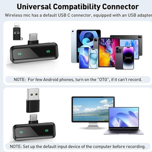 XIXIXIAXIA Micro Cravate sans Fil pour iPhone,iPad, Android,Caméra, Ordinateur, Portable, Mini Microphone avec réduction du Bruit, appairage Automatique,pour Vlogging,Enregistrement vidé, Vlog