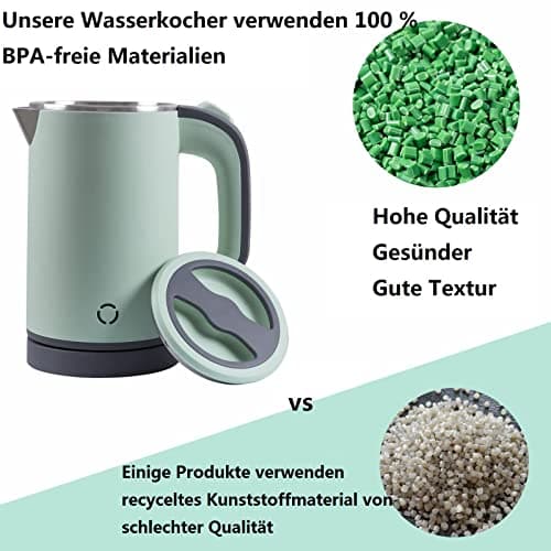 Petite 800 ml bouilloire de voyage en acier inoxydable - 5 minutes - Mini portable bouilloire de camping - Silencieux