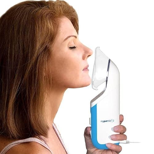 MYPURMIST FREE Inhalateur de vapeur instantanée Ultrapure sans fil, vaporisateur et humidificateur à vapeur chaude pour la sécheresse des sinus et du nez