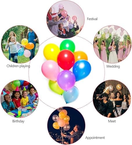 ADRI 200 ballons anniversaires de couleurs en latex assorties 24 cm biodégradables fabriqués en Espagne, pour fêtes, mariages, réunions, anniversaires, baptêmes, photocall, décoration (200)