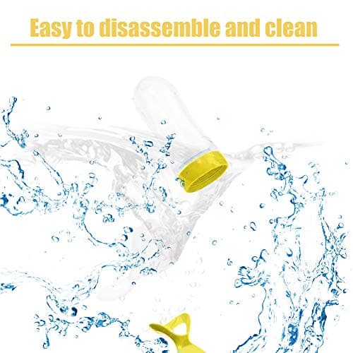 Baby Feeder Bottle, 1Pc 90 ml Silicone Baby Biberon Sans BPA Infantile Nouveau-né Toddler Fresh Food Cereal Squeeze Style avec une cuillère et une couverture hygiénique (Jaune)