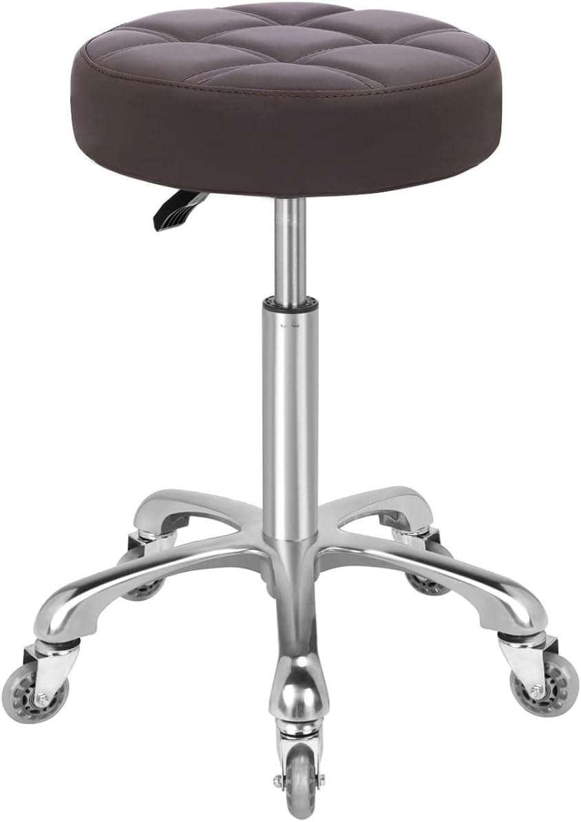 Kaleurrier Tabouret pivotant, hauteur réglable, 181,4 kg, tabouret haut hydraulique robuste en métal pour cuisine, salon, bar, bureau, massage, clinique