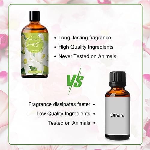 PHATOIL Fleur d’Oranger Huile Essentielle 100ml, Huile de Fleur d’Oranger pour Diffuseur, Huile Parfumée pour Aromathérapie Humidificateur, Bougies