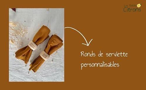 Rond de serviette en bois personnalisé pour une table raffinée | Cadeau Fête des Pères, des mères | Mariage, Anniversaire