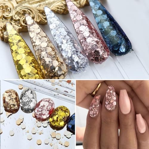 Bieiyhe 50g Glitter Bleu Poudre de Paillettes Loisirs Creatifs Poudre de Paillettes Ongles Chunky Craft Glitter Paillettes pour Nail Art Fine Glitter Paillette Maquillage CosméTiques pour Corps