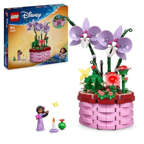 LEGO ǀ Disney Encanto Le Pot de Fleurs d’Isabela, Jouet Orchidée à Construire pour les Enfants, Mini-poupée du Personnage Facilement Identifiable du Film, Cadeau pour Filles et Garçons Dès 9 Ans 43237