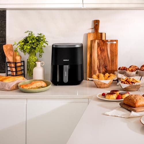 Cecotec Friteuse à Air sans Huile de 4 L avec Fenêtre Cecofry Fantastik Window 4000. Air Fryer. 1400 W, 9 Menus, Contrôle Tactile, Technologie PerfectCoo, 80-200oC, Temps Ajustable