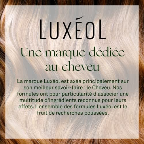 LUXÉOL - Shampooing Pousse - Augmente la densité capillaire - Réactive La Pousse Des Cheveux Existants - 86% D'Ingrédients D'Origine Naturelle - Fabriqué En France - 200ml