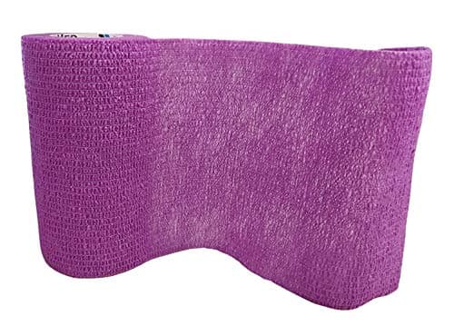 PintoMed - Bandage Cohésif - 3 Bleu + 3 Violet - 6 Rouleaux X 10 cm X 4,5 m Autoadhésif, Sports Bande, Premiers Secours Adhésif, Vet Wrap