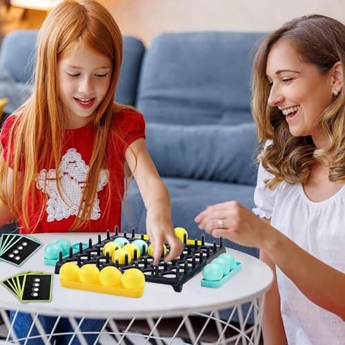 Jeu de Balle Rebondissante, Jeu de Société Interactif Parents-Enfants, Jeux de Table Balle Rebondissante, avec 16 Balles et 9 Cartes de Tâches, Bouncing Ball, Jeu Familial Amusant pour 2-4 Joueurs
