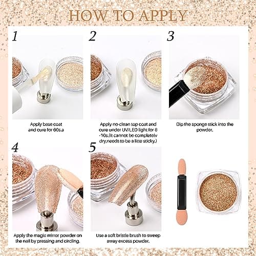 MKNZOME 12 BoîTe Poudre Chrome Ongle, Poudre Holographique Ongle Effet Miroir, Caméléon Poudre Pigment Pour Manucure Pou La DéCoration D'Art Ongle, Festival Visage Corps, Paillette Ongles Nail Art