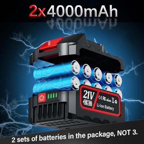 CEEPUY Mini Tronçonneuse à Batterie 8000mAh 6 Pouces 880W, 2 Batteries 4.0 mAh 2 guide chaîne, Petite Tronconneuse Thermique Coupe Branche Electrique Scie Electrique Tronçonneuse Sans Fil Pour Jardin