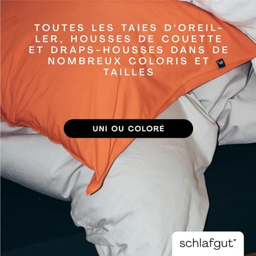 schlafgut Pure Drap-Housse de 180x200cm à 200x220cm, 95% de Coton Organique Doux et 5% élasthanne, Doux et Robuste, Grey Mid