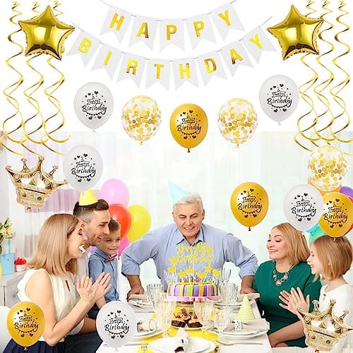 ballons 23 ans anniversaire blanc Or ballon anniversaire 23 ans Femme Homme deco 23 ans Homme Femme anniversaire Decoration Gateau anniversaire 23 ans anniversaire Homme Or 23 birthday Décoration