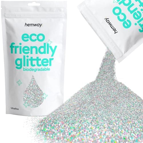 Paillettes biodégradables argentées holographiques respectueuses de l'environnement À base de plantes Bio Ultrafines pour le visage Corps Cheveux Artisanat Résine Festival 100g / 3.5oz